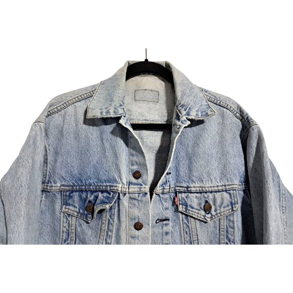 Levis S Vintage Denim Jacket Light Wash 100% Cotton Made In USA 1978 - Picture 5 of 13